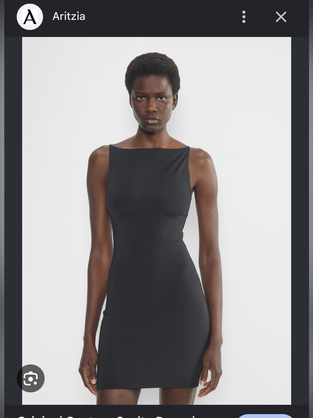 Aritzia Black Sleeveless Mini Dress - Size Medium